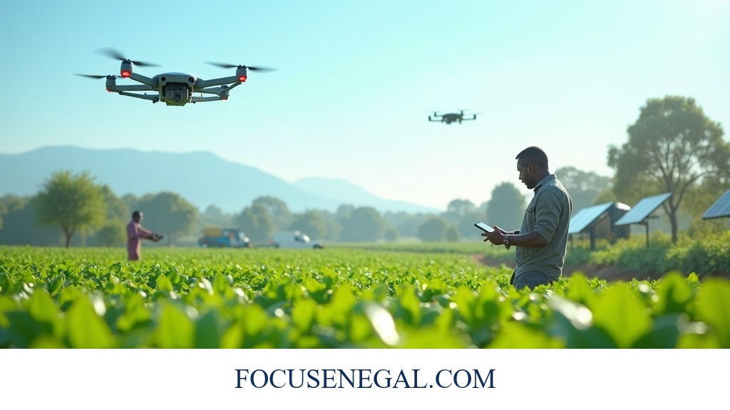 drones agricoles et outils agricoles utilisés au Sénégal